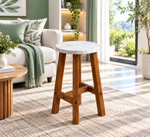 Modern Solid <b>Wood</b> Outdoor Commercial Bar <b>Stool</b> for Cafe Coffee Shop & Restaurant Use - Product Image 4
