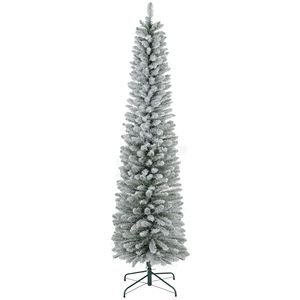 Albero di Natale Artificiale Realistico a Forma di Matita da 2,1 m con 405 Punte Innevate e Base in Metallo - Product Image 2