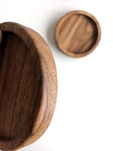 Creative Solid Wood Coasters Set Mango Wood <b>Round</b> Heat Insulation <b>Cushion</b> Small Plate for Dining Room for Coffee Cups Coaster - Product Image 4