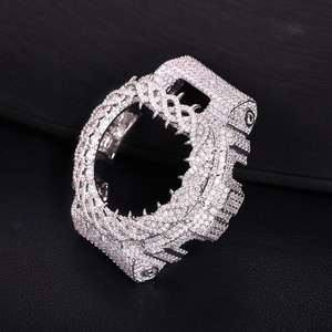 Boîtier de montre Buss Down Iced Out à deux tons avec diamants Moissanite VVS pour unisexe, vente en gros - Product Image 2