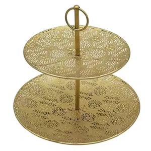 Polished Metal Cake Stand Cake Display Plate Dessert Serving Tray Event Table Decoration - Product Image 4