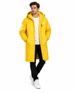 Luxury Swim Parka <b>Waterproof</b> Windproof Hooded <b>Changing</b> <b>Robe</b> Thick Fleece Lining Long Coat for Swimming Beach Outdoor Training - Product Image 1