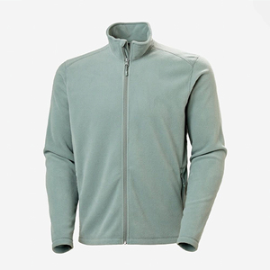 Veste en polaire sherpa bleu ardoise pour homme — Polaire sherpa avec fermeture éclair intégrale et respirante pour un confort quotidien. Fournisseur ODM. - Product Image 4