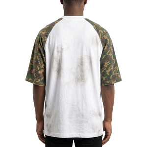 T-shirt Streetwear Color Block Camo Boxy en Coton Lourd 100% Effet Délavé Vintage Oversize pour Homme – Idéal Été - Product Image 5