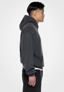 Acid Wash Winter Men's Hoodie OEM Customized Embroidered Logo Fleece Oversized Lined <b>Thermal</b> <b>Top</b> Seller - Product Image 3