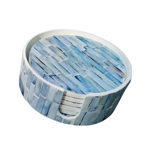 Elegant Shell Inlay <b>Drink</b> <b>Coasters</b> for Home Decor - Product Image 4