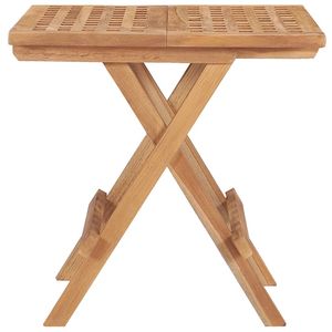 Tavolo da giardino pieghevole in legno di Teak massiccio 19.7 "x 19.7" x 19.7 "dimensioni per mobili da esterno - Product Image 4