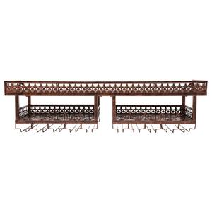 Organizador de Pared Metálico Resistente para Licores y Copas de Vino, Acabado Cobre Vintage, Estante Flotante para Botellas - Product Image 2