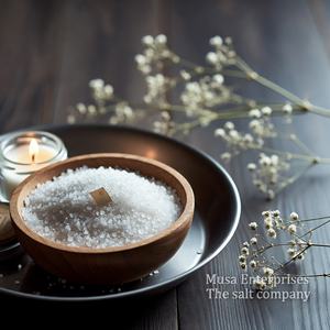 Sel de Bain de l'Himalaya Naturel Blanc à Grains Fins, Pierre Sculptée, Pureté Minérale, Thérapie Spa, Bain Relaxant pour le Corps, Cristal Doux, Bien-être - Product Image 1