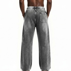 Pantalon de survêtement large décontracté pour homme, coupe décontractée, taille élastique avec cordon de serrage, logo personnalisé, en molleton avec poches, idéal pour l'automne - Product Image 5