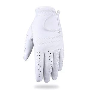 Gants de golf en cuir véritable antidérapants à prise souple avec sangle de poignet réglable Protection Sport Unisexe Vente en gros Qualité supérieure - Product Image 1