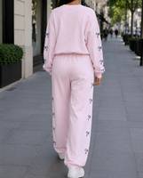 Ensemble de survêtement décontracté pour femme en molleton bouclette 100 % coton, respirant et écologique