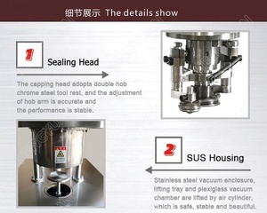 เครื่องปิดฝาขวดไฟฟ้าแบบหัวเดียว <span class=keywords><strong>HYSS</strong></span>-10A กึ่งอัตโนมัติ ใช้ก๊าซไนโตรเจนสำหรับปิดผนึกอาหาร ฝาเปิดง่าย ระบบสุญญากาศ - Product Image 6