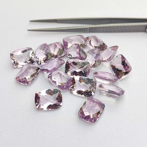 9x11mm AAA Grade Natural <b>Pink</b> Amethyst Faceted Cushion Checker Cut Wholesale Loose Gemstone for Jewelry Making <b>Rings</b> Pendant - Product Image 1