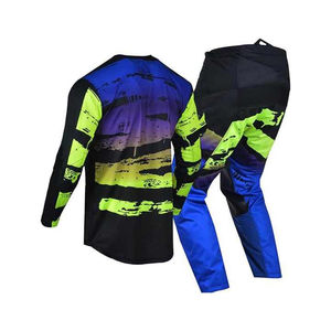 Maillot de motocross personnalisé respirant et coupe-vent, combinaison de moto tout-terrain, vêtements de sport % polyester unisexe adulte - Product Image 2