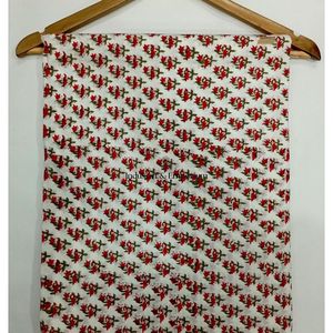 Tela de Algodón Cambray Estampada a Bloques 60x60, Tela de Algodón con Estampado Tradicional Jaipuri - Product Image 2