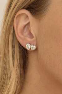 Pendientes de Diamantes Cultivados en Laboratorio de 1.00CT con Corte Corazón y Pera, Tipo Toi Moi, con Oro Sólido de 14K, para Regalo de Aniversario o Fiesta para Mujer - Product Image 2