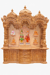 Templo Tradicional Profesional de Gran Tamaño de la India del Sur, Unidad de Templo Swaminarayan BAPS de Madera de Teca, Mandir para Pooja en Casa, Almacenamiento, Australia - Product Image 5