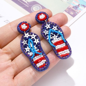 Pendientes Patrióticos Tipo Flip-Flop para Mujeres y Niñas, Ideales para Vacaciones en la Playa, Día de la Independencia y Fiestas de Verano, Gran Venta 2026 - Product Image 1