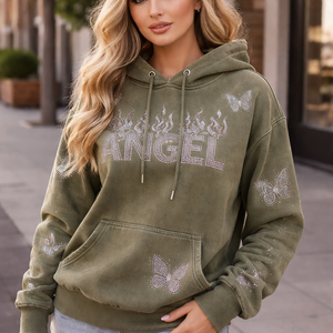 Sudadera con Pedrería al por Mayor con Opciones de Diseño Personalizado para Mujer - Calidad Premium OEM Directamente del Fabricante - Product Image 6