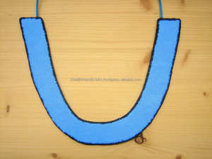 Collar bordado con cuentas de diseñador Pieza hecha a mano llamativa con cuentas de vidrio para eventos nupciales y regalos elegantes - Product Image 6