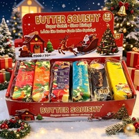 Jouet anti-stress en forme de bâton de beurre à thème Noël/Halloween en PU, à rebond lent, modèle 287, emballage en boîte