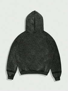 Sweat à capuche unisexe personnalisé avec logo, 100 % coton et molleton bouclette, grandes tailles, logo personnalisé, uni - Product Image 2