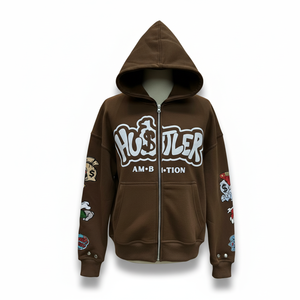 Sudadera con capucha y cremallera, la más vendida y demandada, con logotipo bordado personalizado, para invierno, unisex, para hombre, 100% algodón polar. - Product Image 1