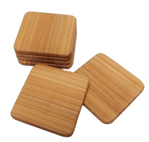 High Quality 6-Piece Wooden <b>Coaster</b> Set Glass Top <b>Drinking</b> <b>Coasters</b> for Home Hotel Restaurant Table Decoration for Kitchen Use - Product Image 1
