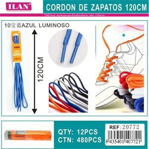 Laccio per scarpe Ilan 120 cm blu luminoso per sneakers - Product Image 3