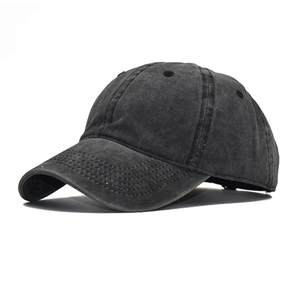 Casquette de baseball unisexe en coton à 6 panneaux, couleur unie, ajustement réglable, style décontracté, finition délavée - Product Image 1