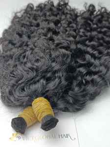 100% Original vietnamien naturel cheveux humains meilleure qualité birman bouclés tressage cheveux bruts faisceaux en gros prix usine - Product Image 4