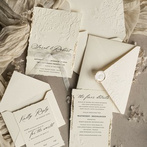 Ivory Embossed Floral <b>Table</b> Number <b>Card</b> Rectangle Wedding Escort Name Menu <b>Card</b> - Product Image 5