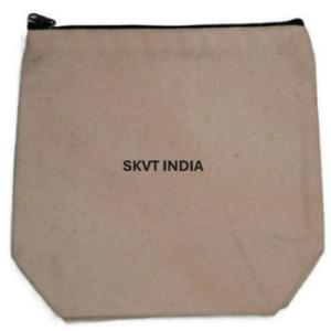 Luxury Eco-Friendly Small Canvas <b>Makeup</b> <b>Bag</b> 100% Cotton Custom Logo Printed Zipper Travel Cosmetic Pencil Pouch Gift <b>Bags</b> - Product Image 5