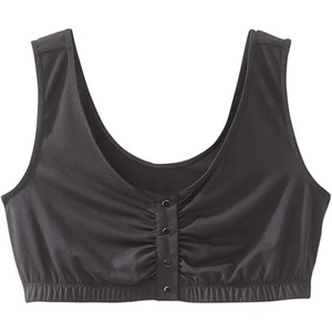 Women Front Closure <b>Wire</b> Free Bra Solid Color Spandex Polyester Full Cup Basic Style All Seasons Machine Washable - Product Image 3