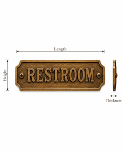 Plaque de porte décorative en laiton faite à la main, plaque nominative personnalisée, plaque gravée sur mesure pour maison, bureau, magasin, entreprise, marque, en métal - Product Image 2