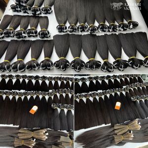 Cheveux Remy noirs naturels Super doublement étirés expédition rapide véritables extensions de cheveux humains bruts vietnamiens faisceaux de trame à la machine - Product Image 4