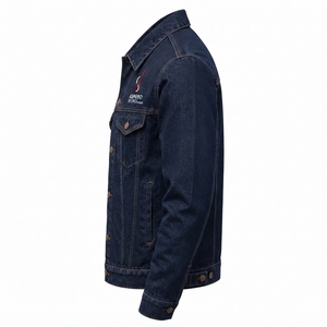 Classic <b>Trucker</b> Style <b>Men's</b> Denim <b>Jacket</b> Spring Windproof Waterproof Breathable Button Front Chest Pockets Comfortable Cotton - Product Image 4