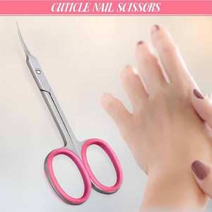Professional Beauty Cuticle <b>Nail</b> <b>Scissors</b> Stainless Steel Sharp Blade Curved Tip Manicure <b>Scissors</b> - Product Image 3