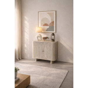 Armoire de rangement en bois de chêne massif, design moderne, style rustique, pour salon, bureau, bar, chambre à coucher - Product Image 1