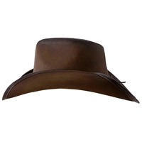 Chapeau de cowboy western en cuir marron de qualité supérieure, unisexe, pour l'équitation en plein air, chapeau de cowgirl et de cow-boy tendance