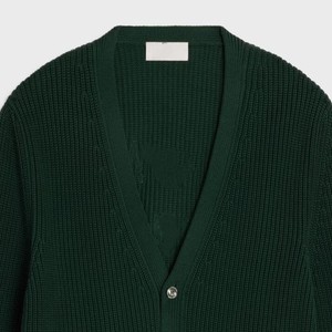 Cardigan en tricot pour femme, manches longues, col en V, style preppy, motif alphabet, fermeture boutonnée, longueur normale - Product Image 2