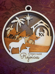 Juego de adornos de Belén de lujo de alta calidad para decoración de árbol y Mesa completa con animales de pastores sabios - Product Image 4