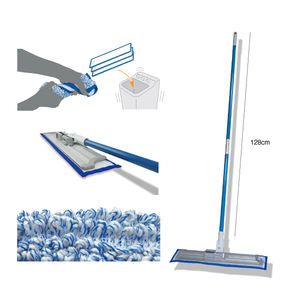 Kit de serpillière plate en microfibre (largeur 50 cm) – Chiffon de serpillière durable, absorption rapide, taux de déshydratation de 60 à 70 %, léger (<2 kg) pour la maison et le bureau - Product Image 1