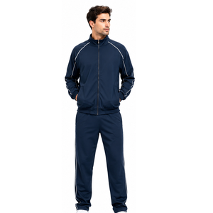 <b>Men</b> Nylon Tracksuit Wind Resistant Lightweight Fitness Wear <b>Jacket</b> and Pants Set OEM ODM Custom Factory Direct Nylon Tracksuits - Product Image 4