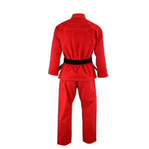 <b>Red</b> Judo Gi Uniform Adult Unisex 100 Cotton Durable Martial Arts Wear with Black <b>Belt</b> Left Sleeve Logo - Product Image 6