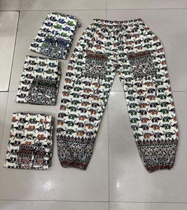 Sarouel en rayonne imprimé éléphant pour femme Bohème Hippie Design Yoga Loungewear pour les GC-AP-1442 d'été - Product Image 1