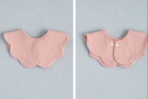 JALBEBE Bavaglino Unisex per Neonati con Bordo Ondulato, in Morbido Cotone a Strato Singolo, con Bottone, Ecologico, Antibatterico, a Forma di Fiore, con Chiusura a Scatto per Bambini - Product Image 6