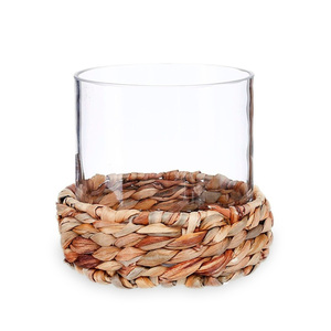 Water hyacinth tumblers with logo accept glass holder made in Vietnam hand weave tumbler <b>boots</b> - Product Image 4