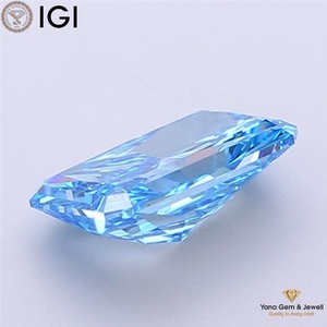 Diamante Brillante de Corte Radiante de 2.00 Quilates, Cultivado en Laboratorio con Tecnología CVD, Color Azul Intenso, Claridad VS2, con Certificado IGI para Anillo de Compromiso - Product Image 3